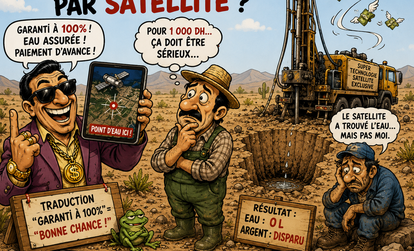 Détection eau par satellite Maroc arnaque