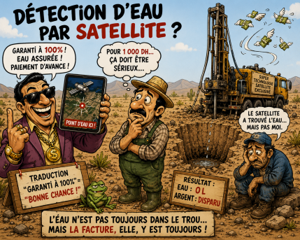 Détection eau par satellite Maroc arnaque